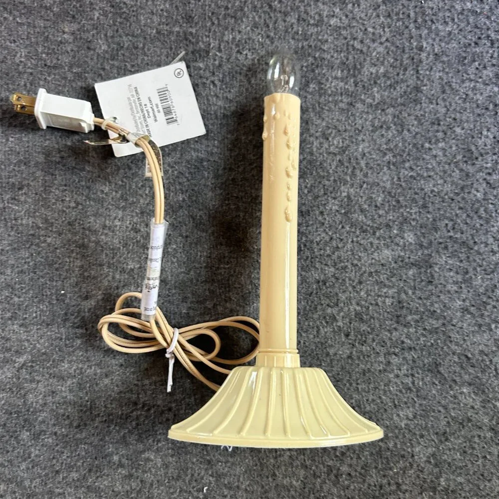 VINTAGE CHRISTMAS WINDOW ELECTRIC PLASTIC WAX DRIP‎ SINGLE CANDLE STICK LIGHTS